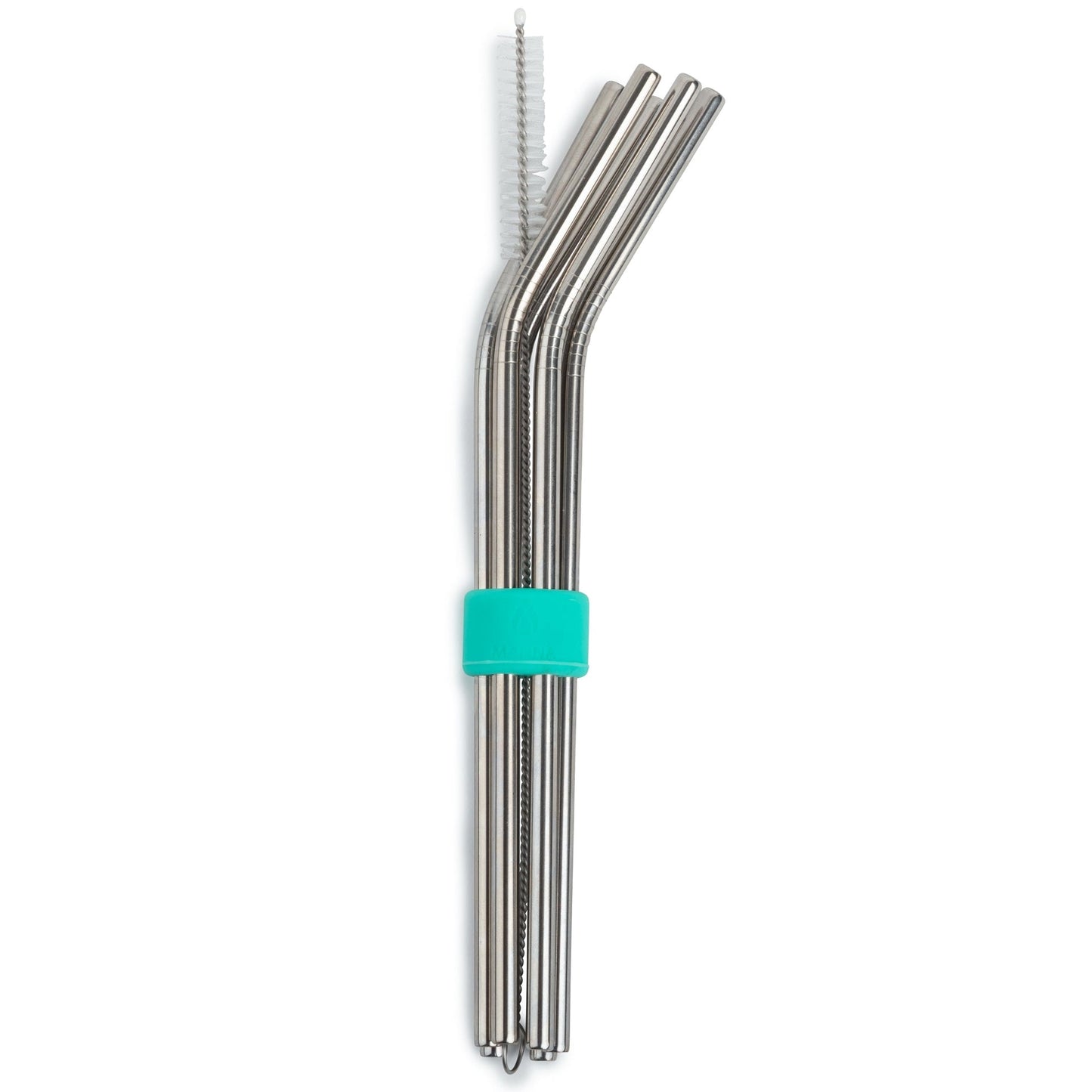Set of 8 Stainless Steel Reusable Straws&Silicone Straw Holder Q9
