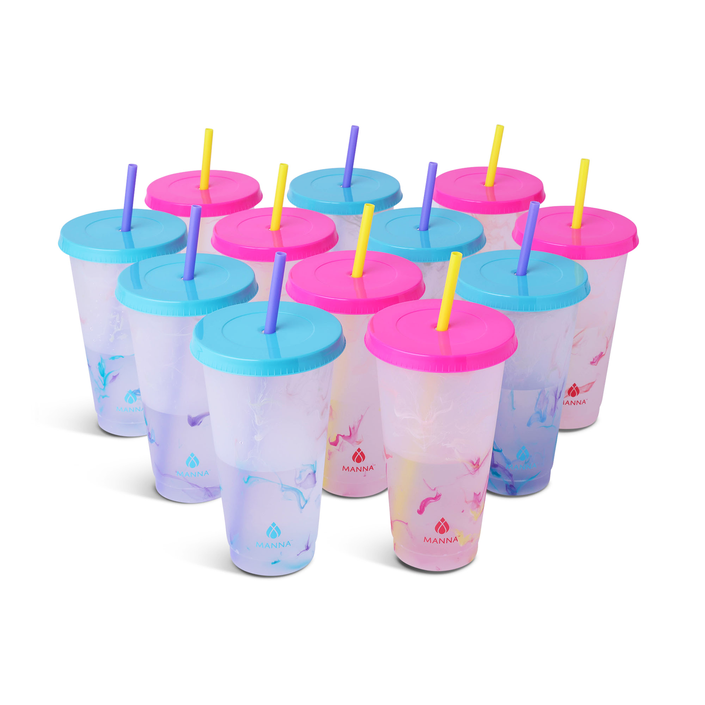 24-Piece Rainbow Color-Changing Cups C6
