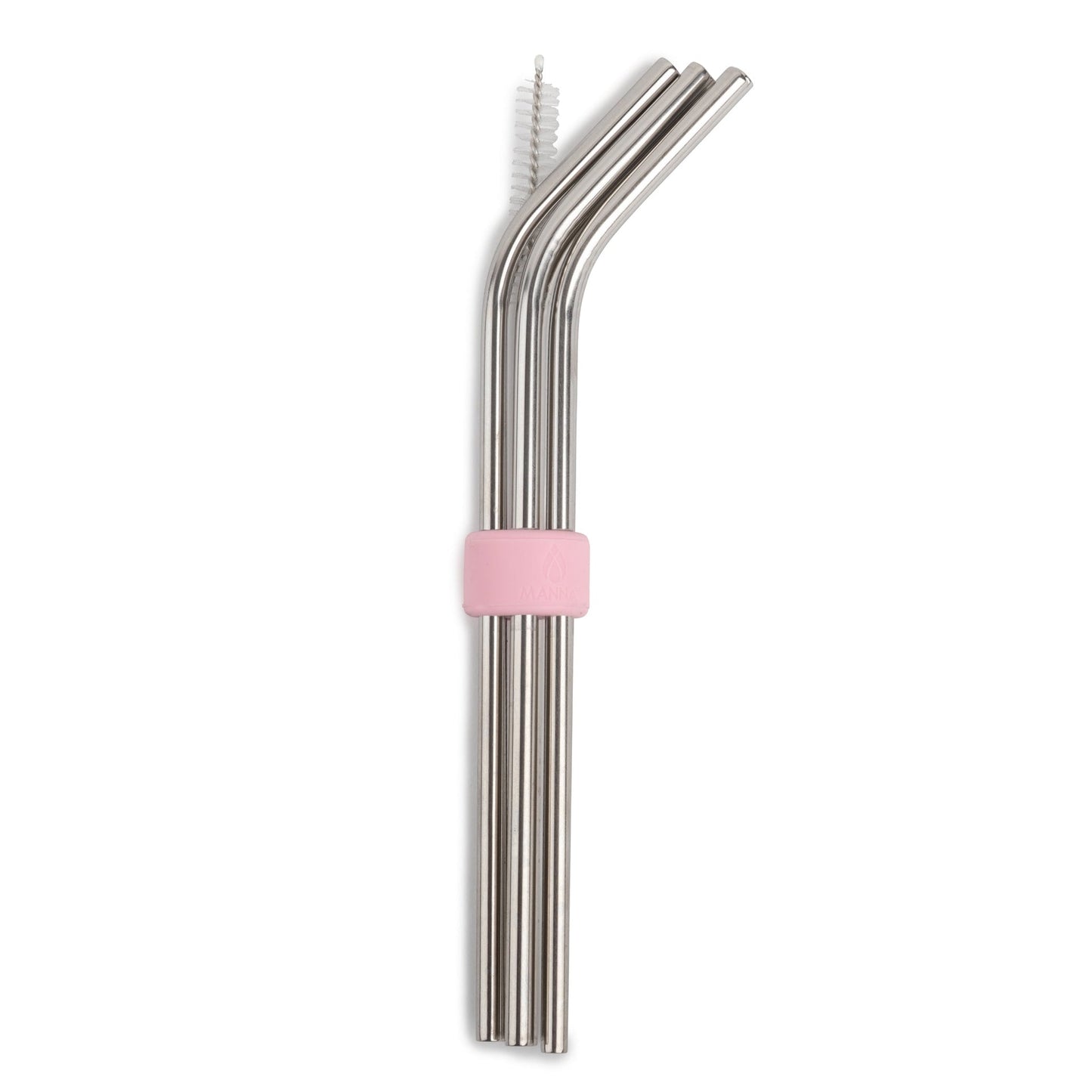 Set of 8 Stainless Steel Reusable Straws&Silicone Straw Holder Q9
