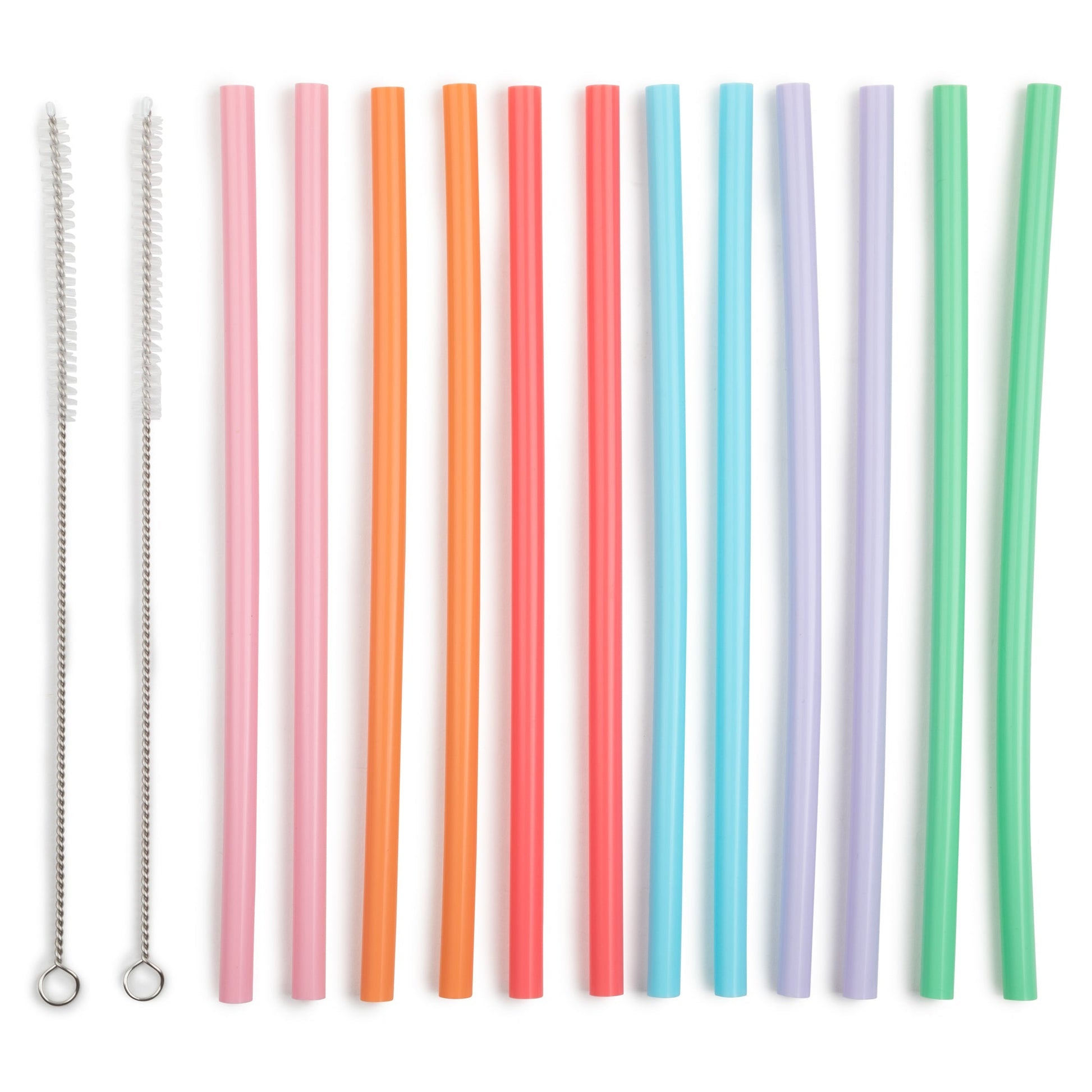 14-Piece Silicone Straw & Straw Cleaner Set S3