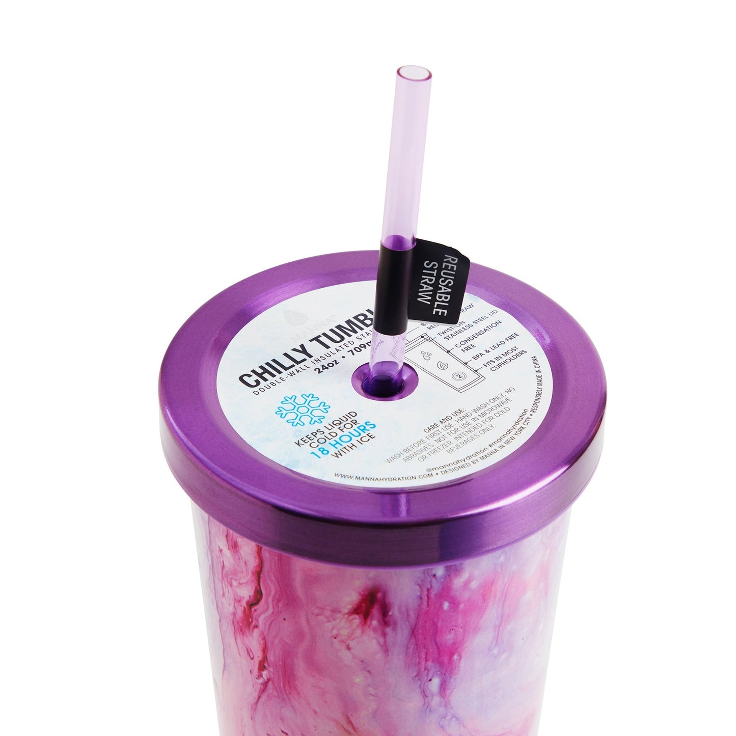 24 oz Marble Chilly Tumbler K5