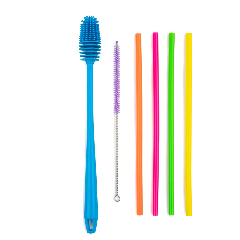 6-Piece Silicone Straw and Bottle Cleaner Set M0