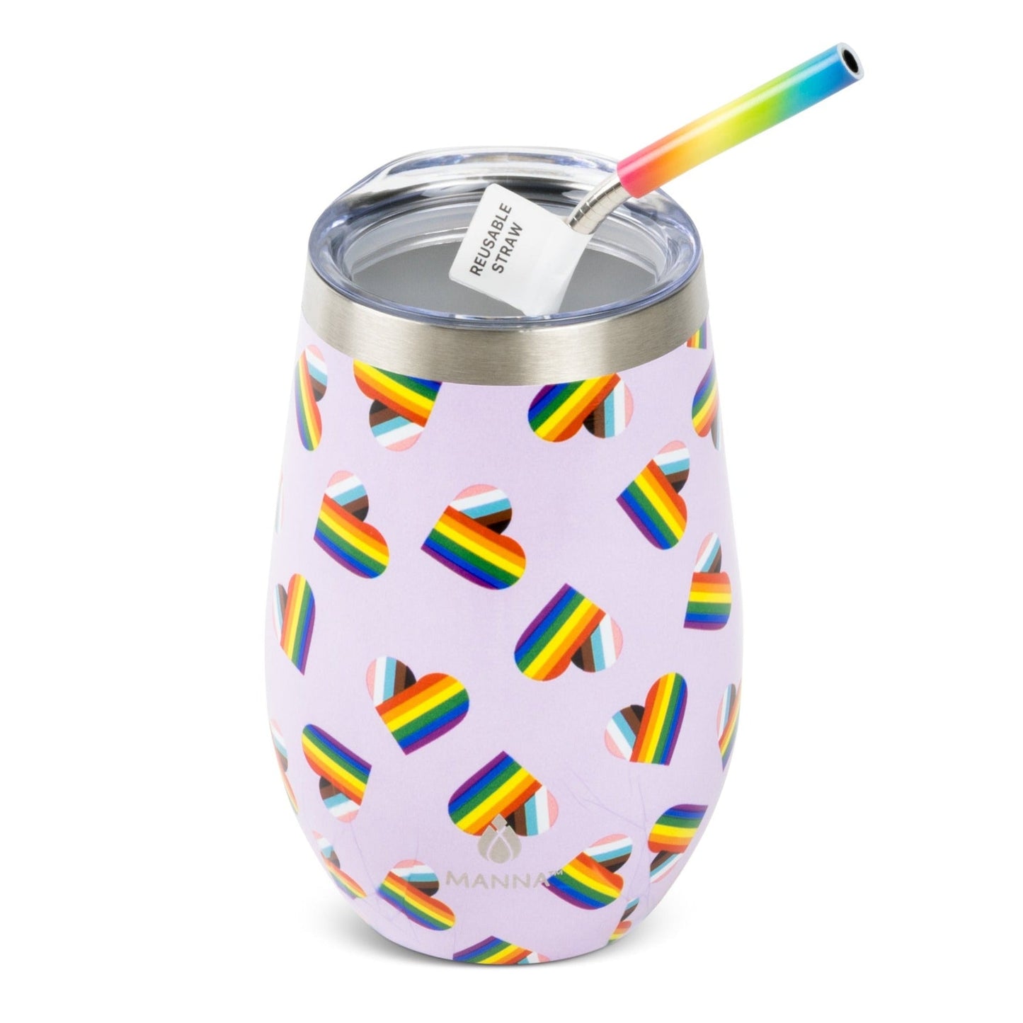 17 oz Straw Wine Tumbler, Pride Collection N4