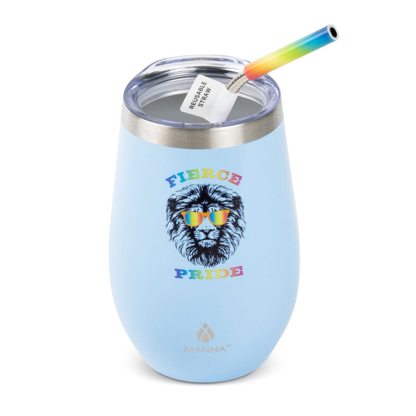 17 oz Straw Wine Tumbler, Pride Collection N4