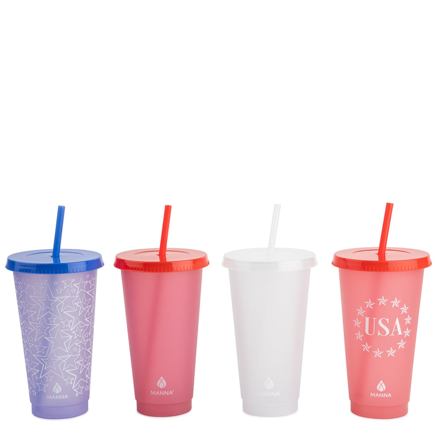 4PK 24 oz Patriotic Color Changing Cups Z3