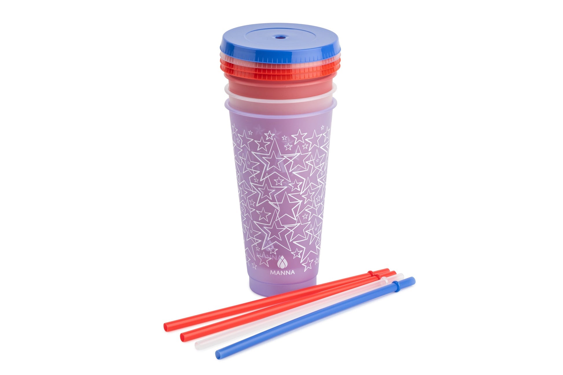 4PK 24 oz Patriotic Color Changing Cups Z3