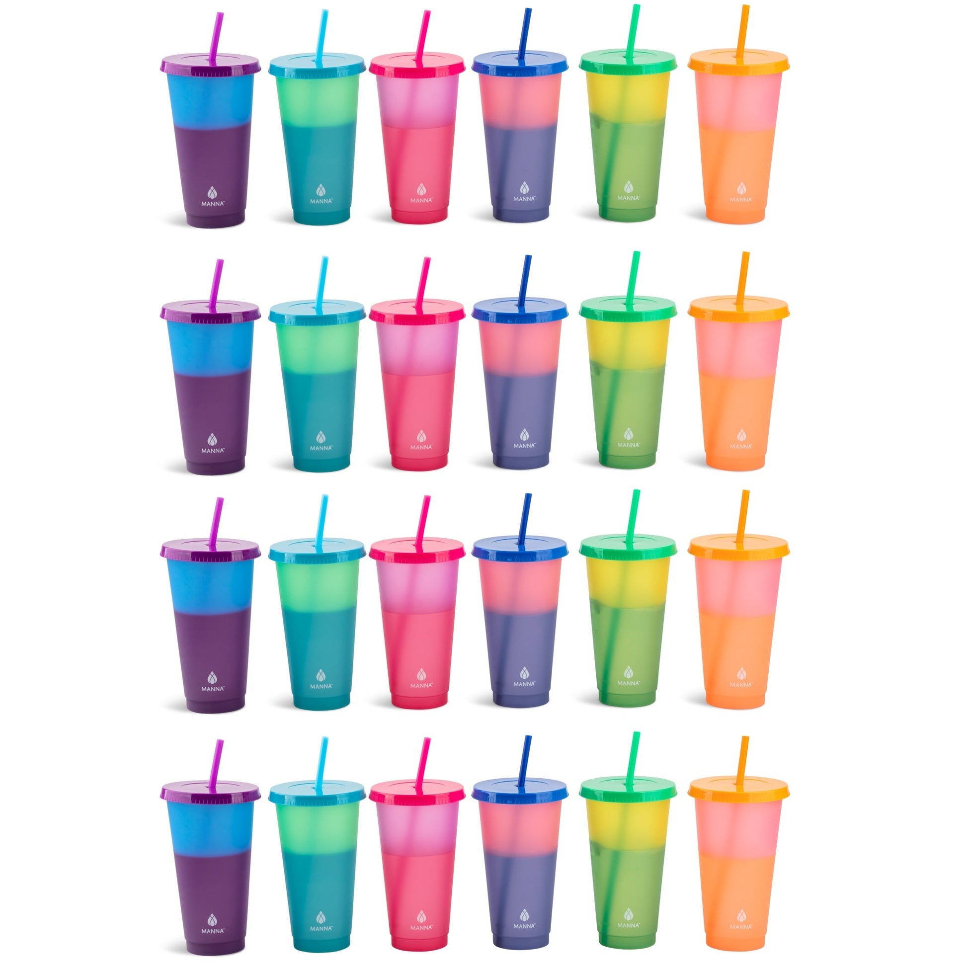 24-Piece Rainbow Color-Changing Cups C6
