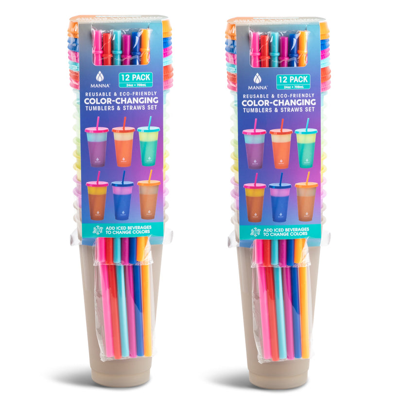 24-Piece Bright Color-Changing Cup Set T9